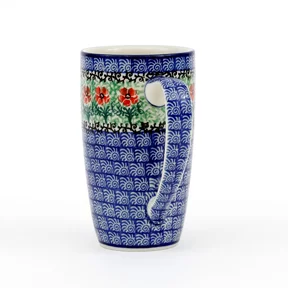 Kubek ceramiczny C52 0,4l <br> 1916X Czerwone kwiatuszki